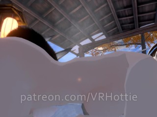 Nude Dragon Girl Face Rides You At Hot Spring White Black Hair Tail Play Sensual POV Lap Dance